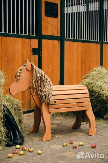 Игровая Фигура для улицы. Деревянная Лошадка
