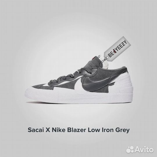 Nike Sacai X Blazer Low Iron Grey