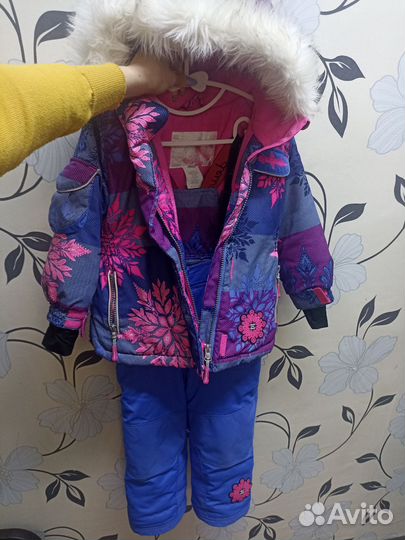 Зимний костюм для девочки 92+6