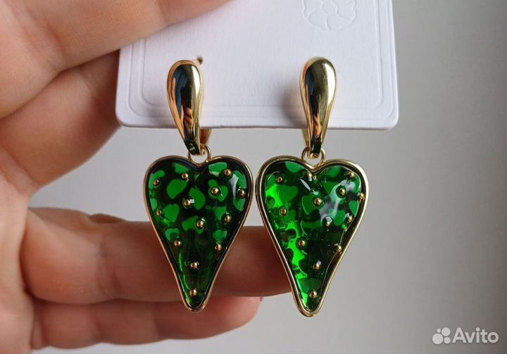 Стильные серьги Сердце