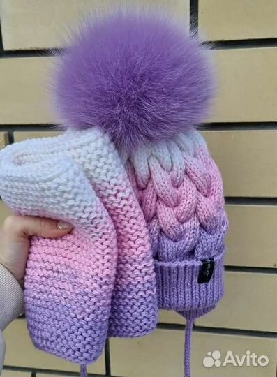 Комплект шапка и снуд