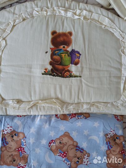 Бортики, подушка, игрушки