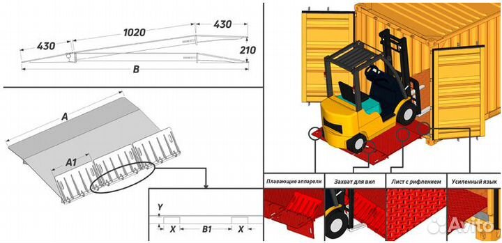 Мостик для контейнера MST-STD-bronka-1