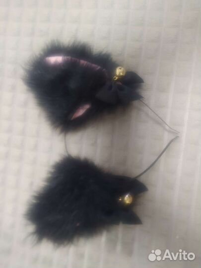 Ободок с ушками и перчатки