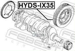 Шкив коленвала 23124-2G600 hyds-IX35 Febest