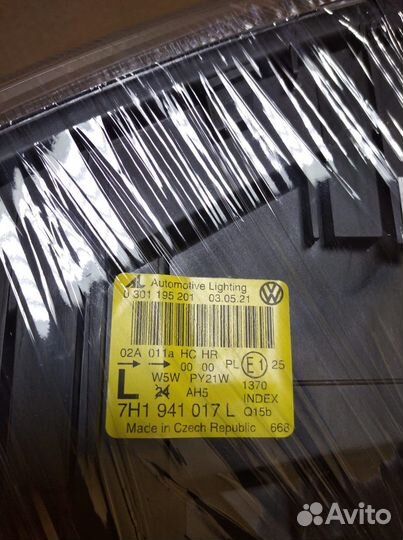 Фара передняя на volkswagen multivan t5