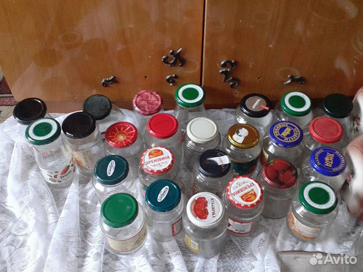 Банка стеклянная разные