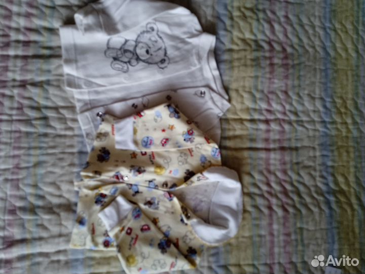 Вещи детские с 0 до 6 месяцев(пакетом)