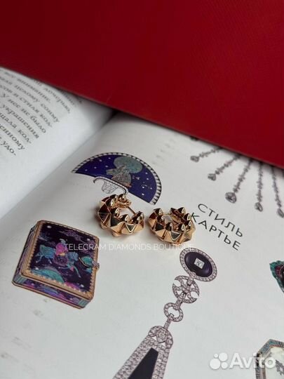 Серьги cartier clash розовое золото 750