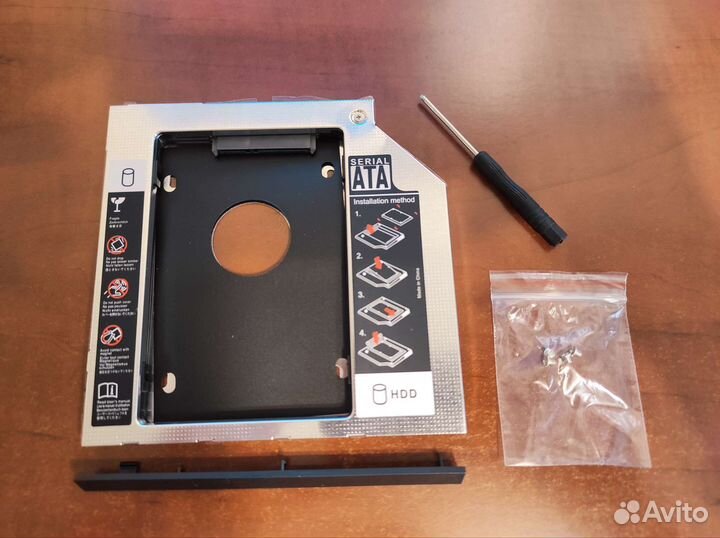 Салазки переходник 12.7/ 9.5 ноутбук SSD HDD SATA