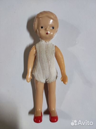 Кукла пупс СССР паричковая колкий пластик Аским