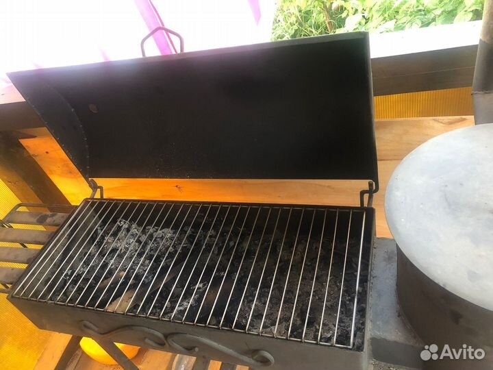 Мангал с печью под казан