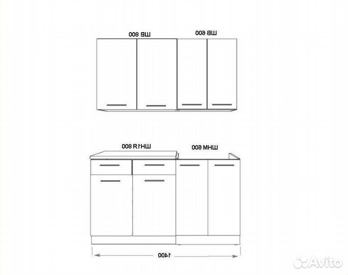 Кухонный гарнитур угловой модульный новый
