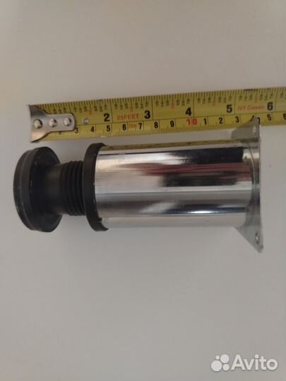 Опора-ножка мебельная металлическая с шляпой 10см