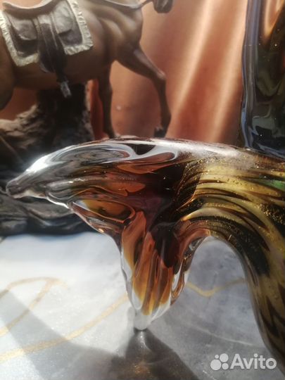 Статуэтка стекло Золотая рыбка СССР