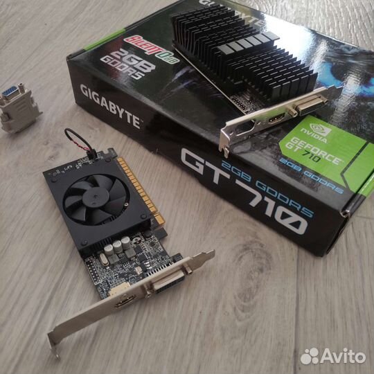 Видеокарты GT 710 2 Gb DDR5 (без доп. питания)