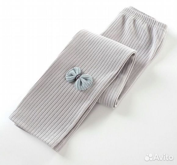 Леггинсы в рубчик утепленные