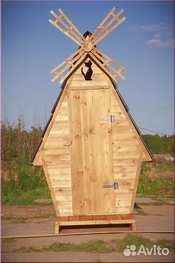 Уличный туалет деревянный ACC339