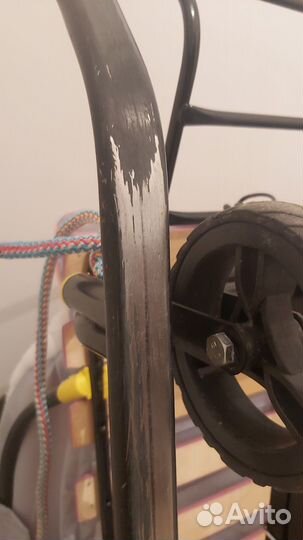 Детские санки с колесами nika с подстилкой