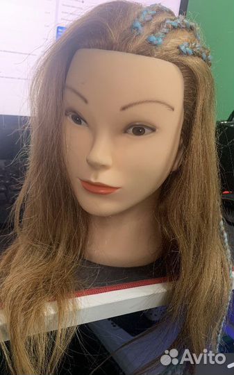 Голова манекен натуральные волосы