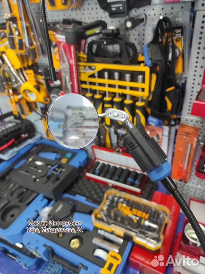 Фонарь светодиодный гибкий, аккум. с 2 зеркалами