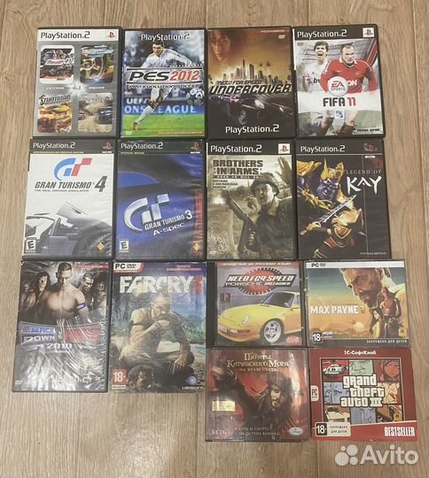 Диски на ps2 и пк