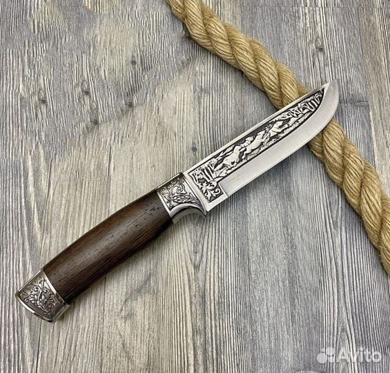 Нож Волк + ножны. Сталь 65X13. Новые