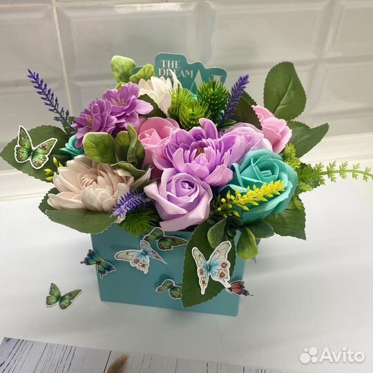 Букет из мыльных роз