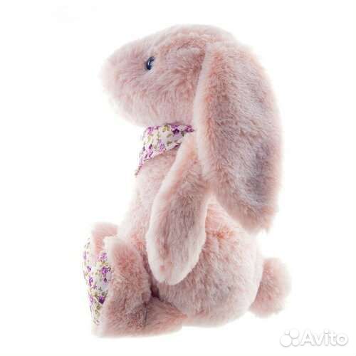 Мягкая игрушка плюшевый заяц цвет пастельный беж