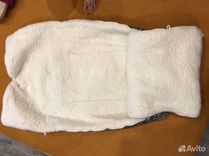 Конверт тёплый для малыша на овчине