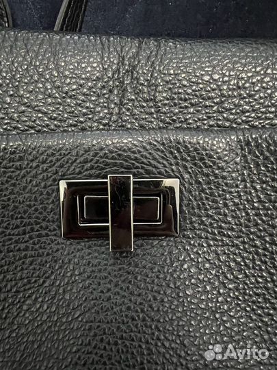 Сумка натуральная кожа черная италия