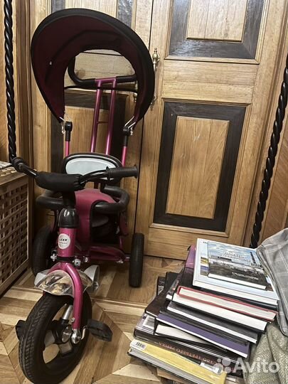 Детский велосипед трехколесный с ручкой