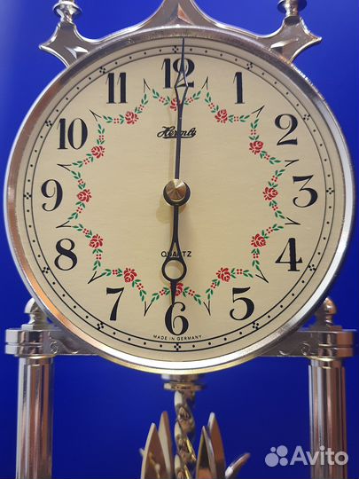 Настольные каминные часы кварцевые винтаж Германия