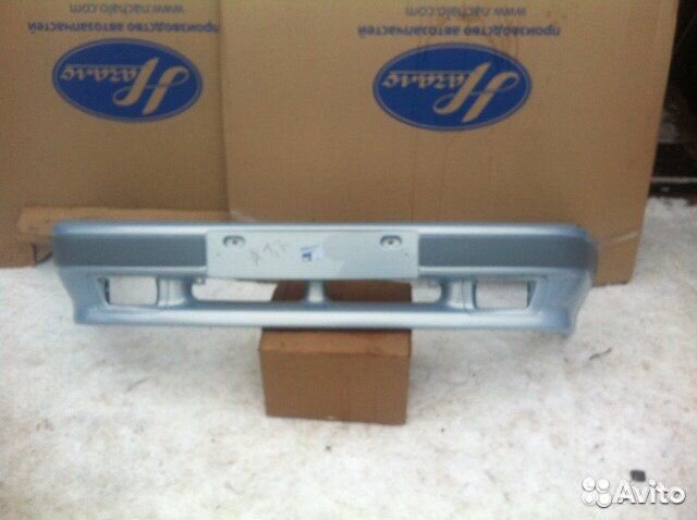 Бампер передний ваз 2115 серой полосой Кристал 281