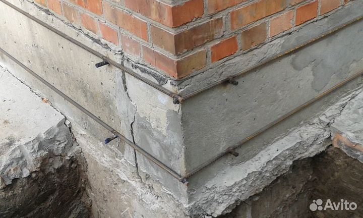 Усиление фундамента с гарантией.Ремонт фундамента