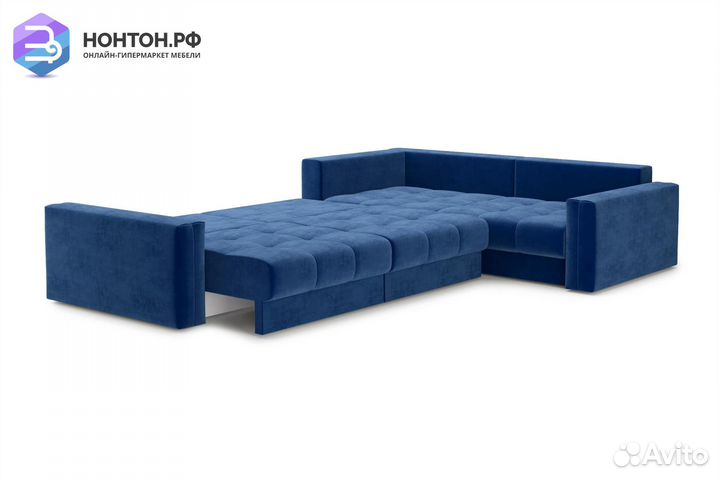 Диван угловой тик-так Монарх М3У1 темно-синий