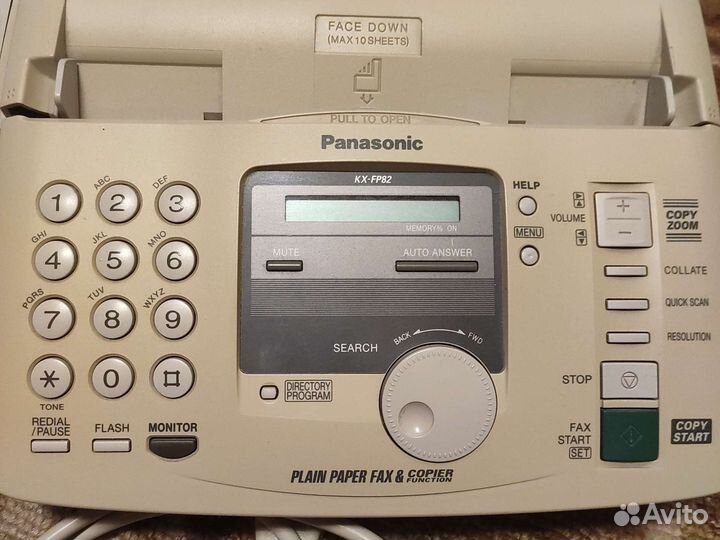 Факс-сканер-телефон Panasonic KX-fp82rs + плёнка