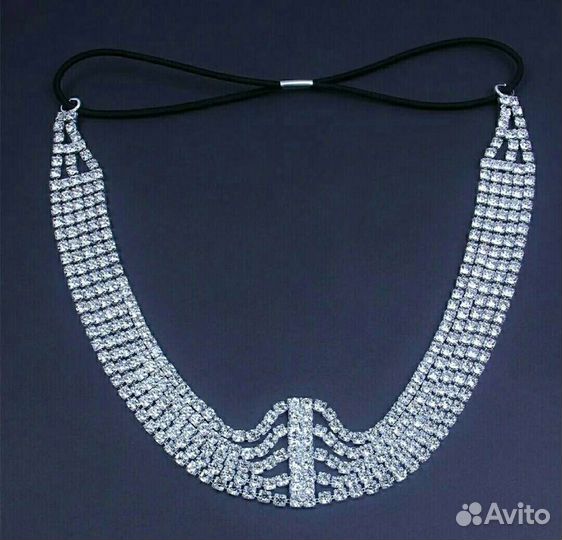 Повязка на голову со стразами