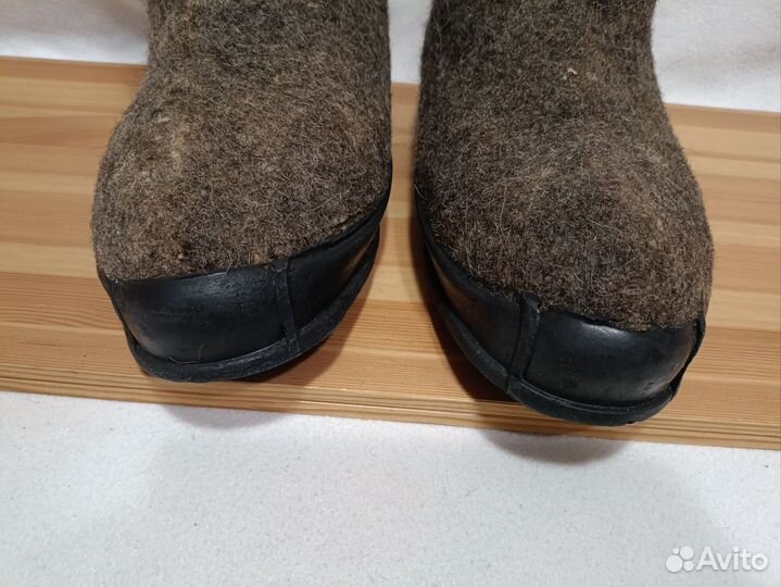 Валенки на резиновой подошве серые 28 см