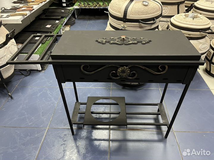 Мангал 4мм с нижней и боковой полкой