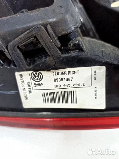 Фонарь задний наружний правый Golf VI 2009-2013 Vo