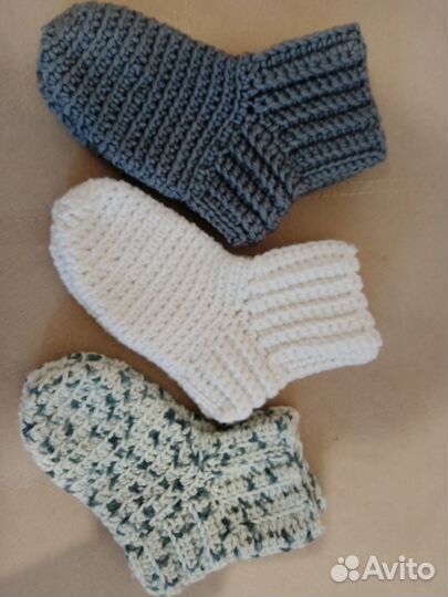 Носки вязанные, ручная работа