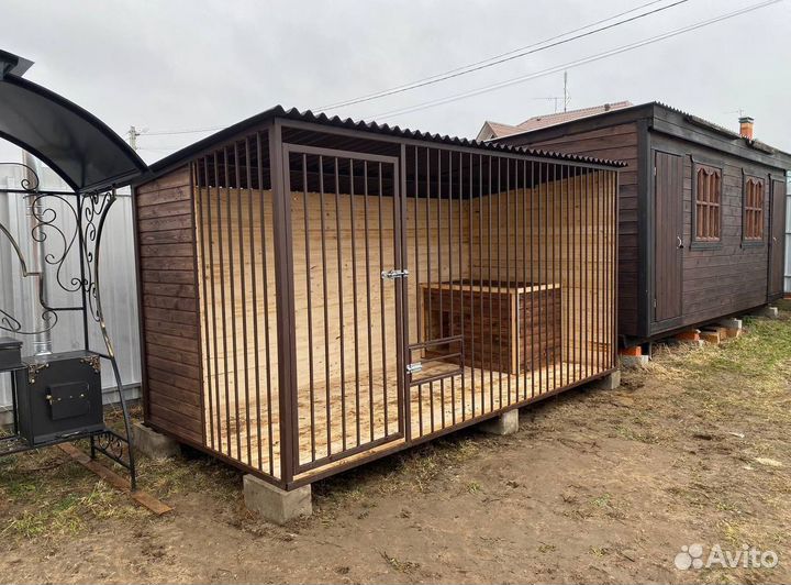 Вольер для собак с установкой