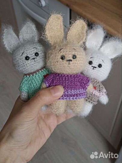 Вязаный кролик/заяц
