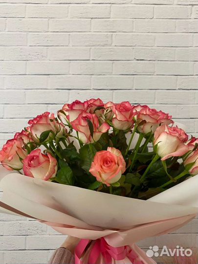 Цветы розы букет