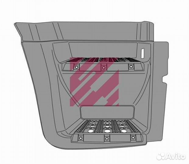 Корпус подножки правый ивеко