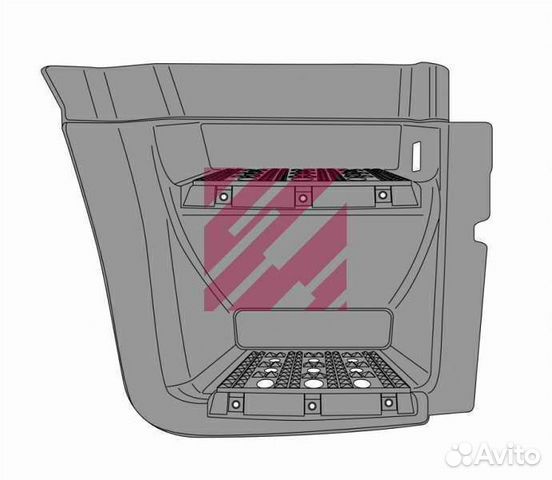 Корпус подножки правый ивеко