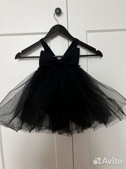 Платье для девочки 80 размер черное праздничное
