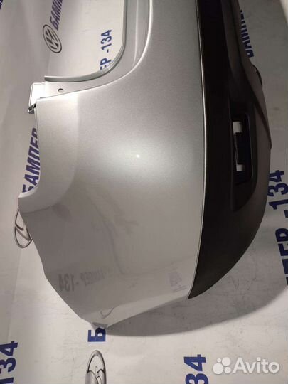 Бампер задний renault duster серебристый