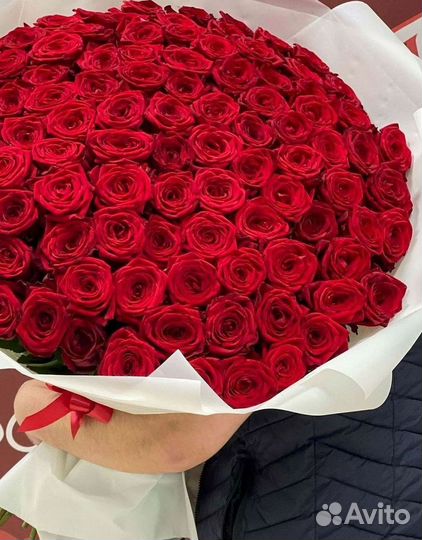 Розы высокие Доставка цветов